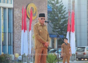 Sekda Sultra Pimpin Upacara Gabungan OPD Lingkup Pemprov Sultra