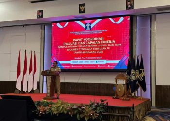 PJ Gubernur Sultra Buka Rakor Evaluasi Kinerja Kemenkumham Sultra