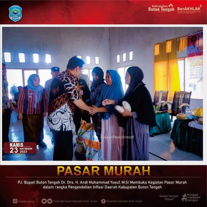 Pemkab Buton Tengah dan Bulog Gelar Pasar Murah untuk Seluruh Masyarakat