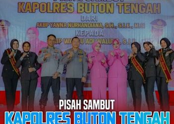 Pelepasan Kapolres Buteng Dihadiri Perwakilan Pj Bupati Buton Tengah