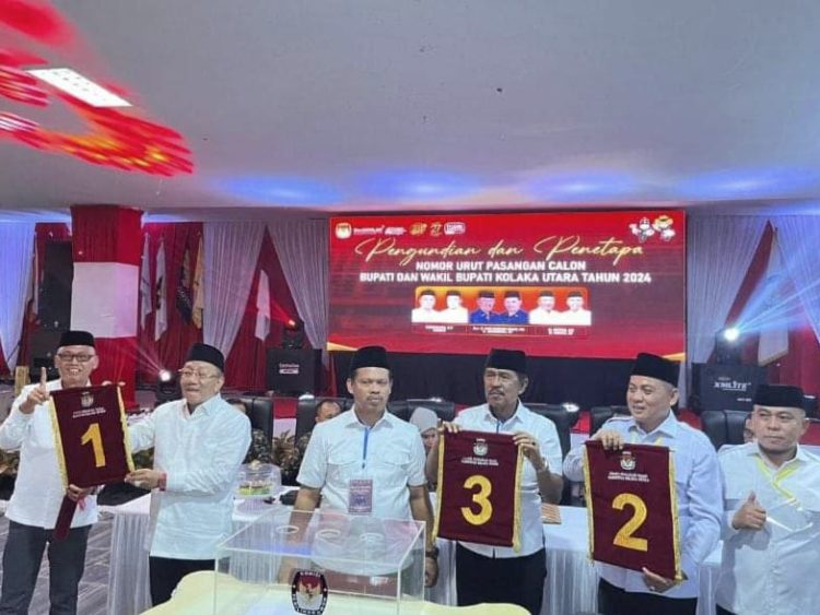 Pengundian dan Penetapan Nomor Urut Pasangan Calon Bupati dan Wakil Bupati Kolut