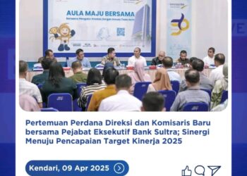 Pertemuan Perdana Pejabat Direksi, Dewan Komisaris, dan Pejabat Eksklusif Bank Sultra: Sinergi Menuju Pencapaian Target Kinerja 2025