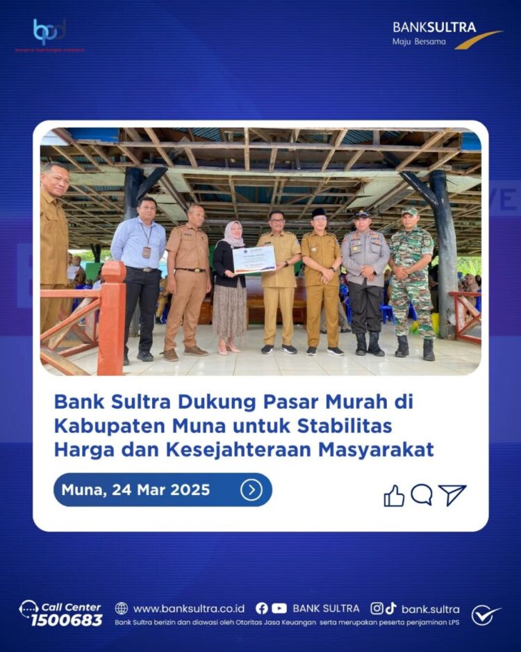 Bank Sultra Dukung Pasar Murah di Kabupaten Muna untuk Stabilitas Harga dan Kesejahteraan Masyarakat