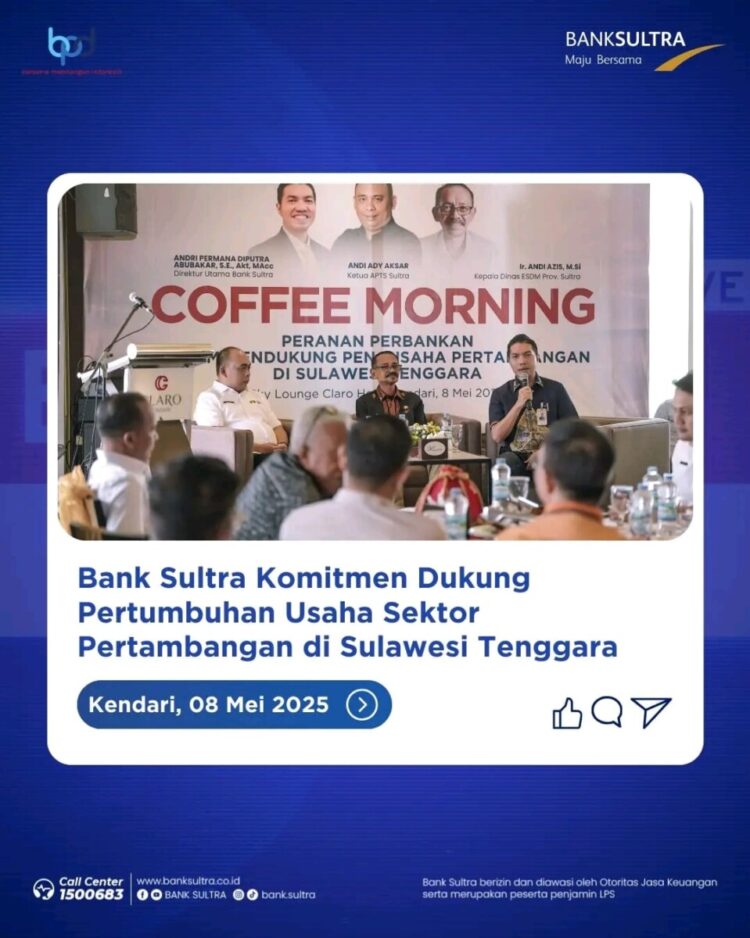 Bank Sultra Komitmen Dukung Pertumbuhan Usaha Sektor Pertambangan di Sulawesi Tenggara