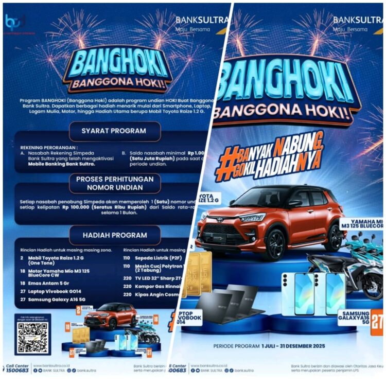 Bank Sultra Luncurkan Program BANGHOKI: Undian Hoki untuk Banggona Setia