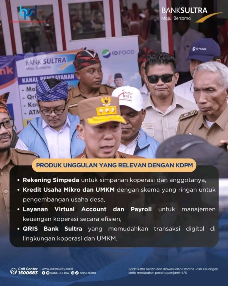 Bank Sultra Dukung Launching 2.285 Koperasi Desa Merah Putih di Sulawesi Tenggara dan 80.000 Secara Nasional