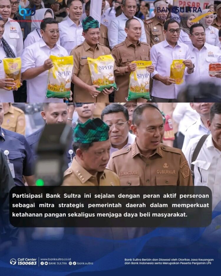 Bank Sultra Salurkan 1.274 Voucher Belanja dalam Gerakan Pangan Murah di Kendari