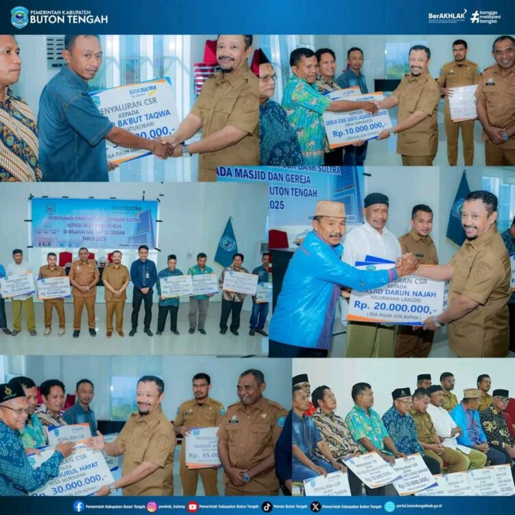 Bupati Buton Tengah Apresiasi Kepedulian Bank Sultra dalam Pembangunan Keagamaan