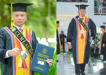 Wadirreskrimsus Polda Sultra Dr. Didik Erfianto, SIK., MH Jadi Lulusan Terbaik Wisuda Program Doktor UHO
