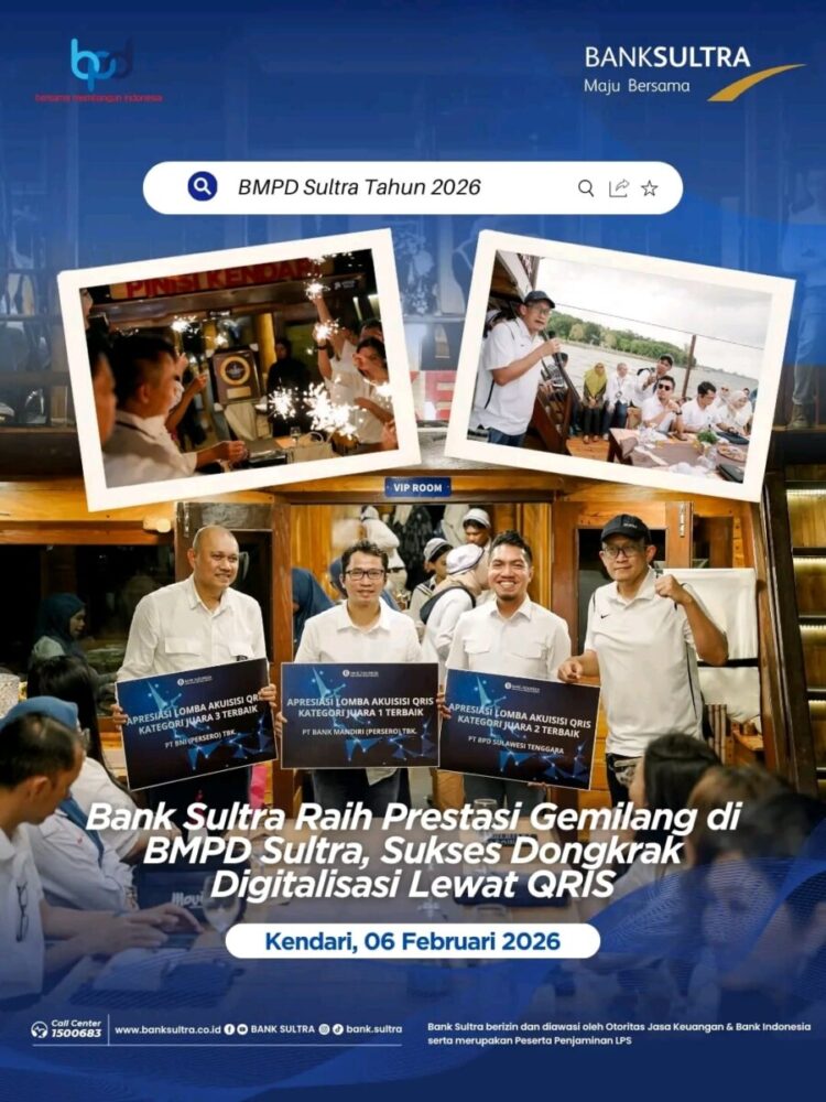 Bank Sultra Raih Prestasi Gemilang di BMPD Sultra, Sukses Dongkrak Digitalisasi Lewat QRIS