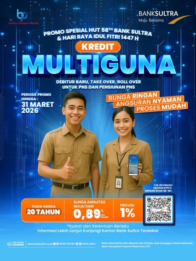 Promo HUT ke-58 Bank Sultra: Kredit Multiguna Ringankan Kebutuhan PNS Jelang Idul Fitri