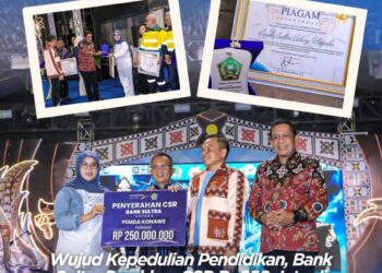 Wujud Kepedulian Pendidikan, Bank Sultra Serahkan CSR Rp250 Juta di Puncak HUT Konawe ke-66
