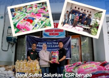 Bank Sultra Salurkan CSR berupa 300 Paket Sembako untuk Warga Terdampak Banjir di Kota Kendari