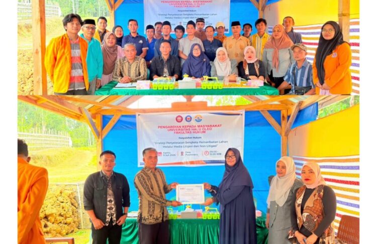 Edukasi Sengketa Lahan, Tim PKM Dosen FH UHO Gelar Penyuluhan Hukum Litigasi dan Non-Litigasi di Desa Puulowaru Konawe