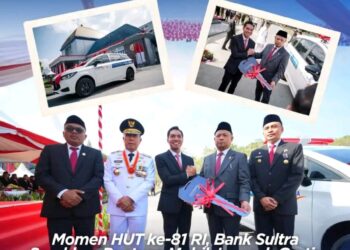 Momen HUT ke-81 RI, Bank Sultra Serahkan Bantuan Mobil Jenazah Gratis untuk RSUD Bahteramas