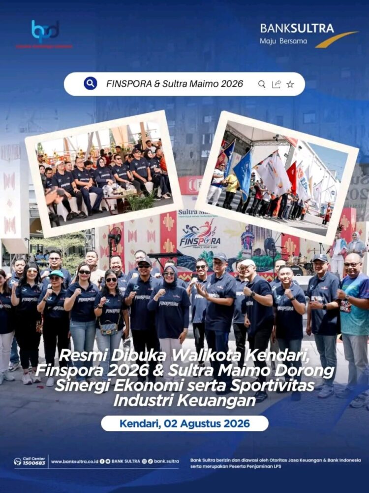 Resmi Dibuka Walikota Kendari, Finspora 2026 dan Sultra Maimo Dorong Sinergi Ekonomi serta Sportivitas Industri Keuangan