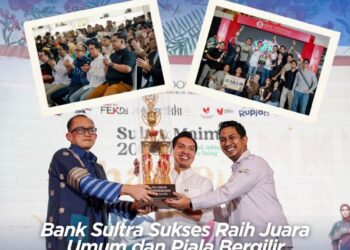 Bank Sultra Sukses Raih Juara Umum dan Piala Bergilir