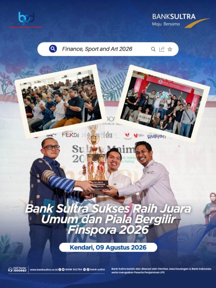 Bank Sultra Sukses Raih Juara Umum dan Piala Bergilir