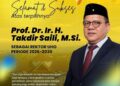 Takdir Saili Unggul dalam Pemilihan Rektor Universitas Halu Oleo