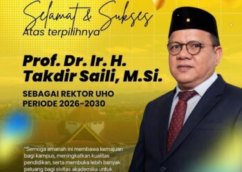 Takdir Saili Unggul dalam Pemilihan Rektor Universitas Halu Oleo