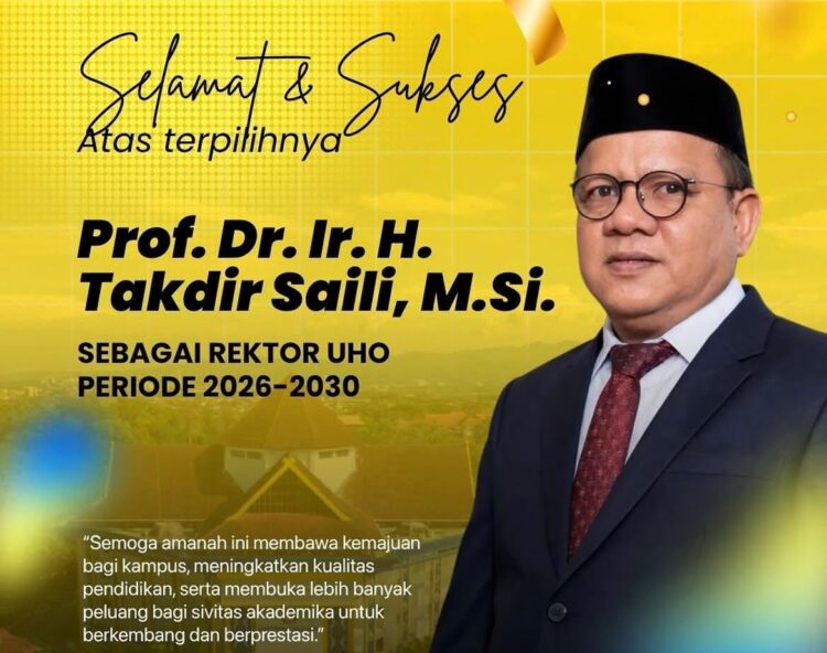 Takdir Saili Unggul dalam Pemilihan Rektor Universitas Halu Oleo