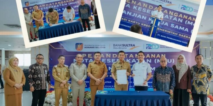 Perkuat Sistem Keuangan Digital, Pemkab Konsel dan Bank Sultra Sepakati Implementasi KKPD